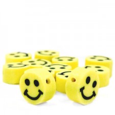Katsuki beads 10mm Smiley Yellow